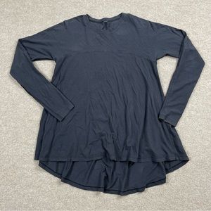 LULULEMON LONG SLEEVE SHIRT WOMEN'S MEDIUM BLACK PERFORMANCE ACTIVE